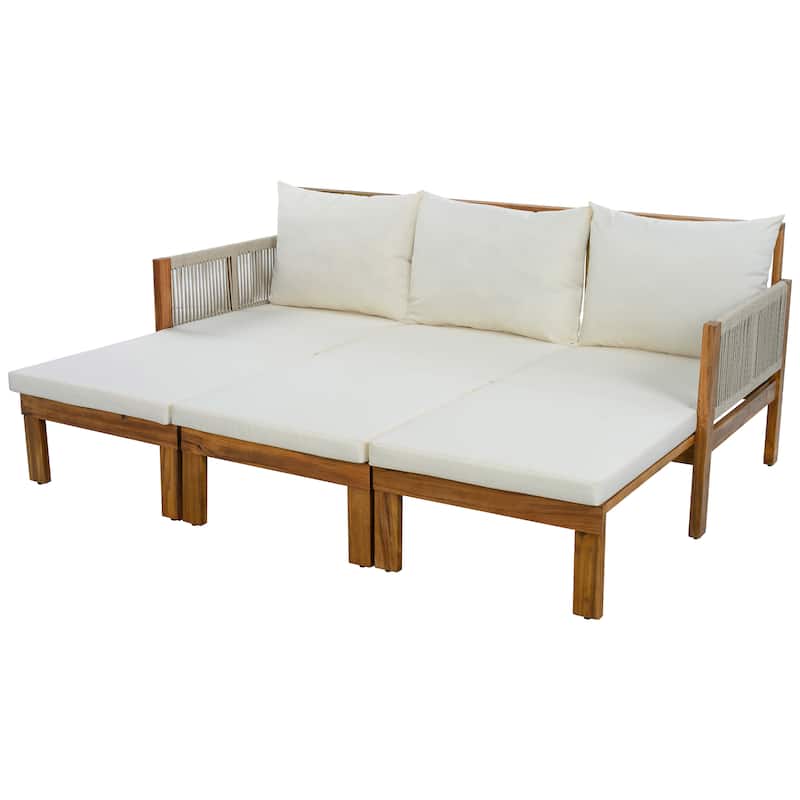 3-in-1 Outdoor Daybed & Patio Sofa with Pull-Out Sleeper by Leisure Zone