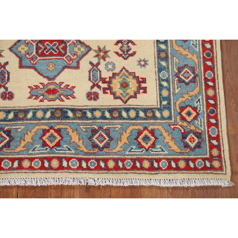 Kazak Oriental Accent Rug Hand-Knotted Wool Carpet - 3'3" x 4'10"