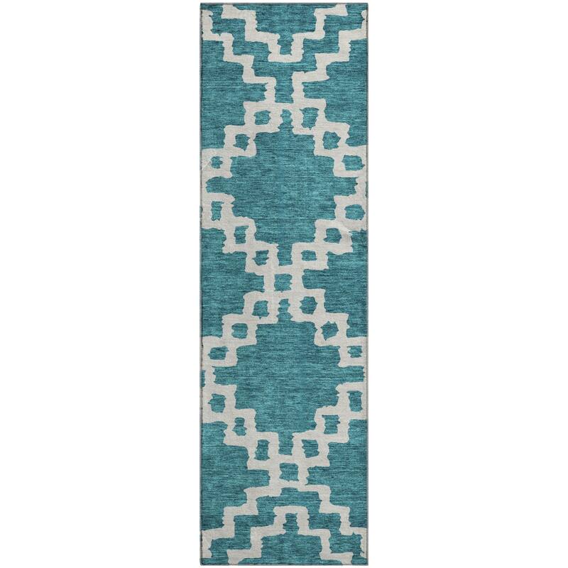 Premium Washable Super Soft Geo Trellis Mayfield Rug