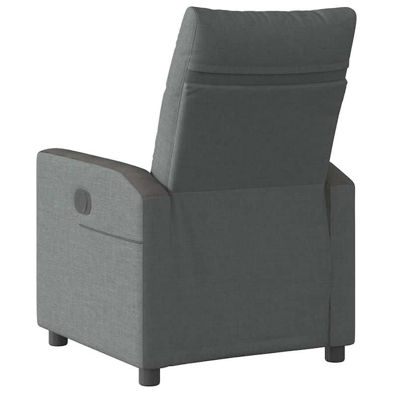 vidaXL Recliner Chair Dark Grey Fabric