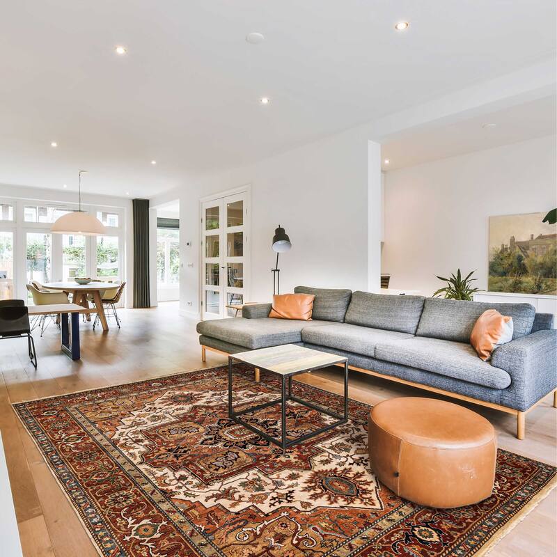 ECARPETGALLERY Hand-knotted Jules Sultane Ivory Wool Rug - 8'10 x 11'9