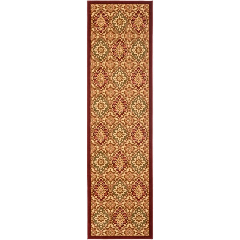 SAFAVIEH Treasures Trudel Oriental Rug - 2'2" x 8' Runner - Red/Ivory