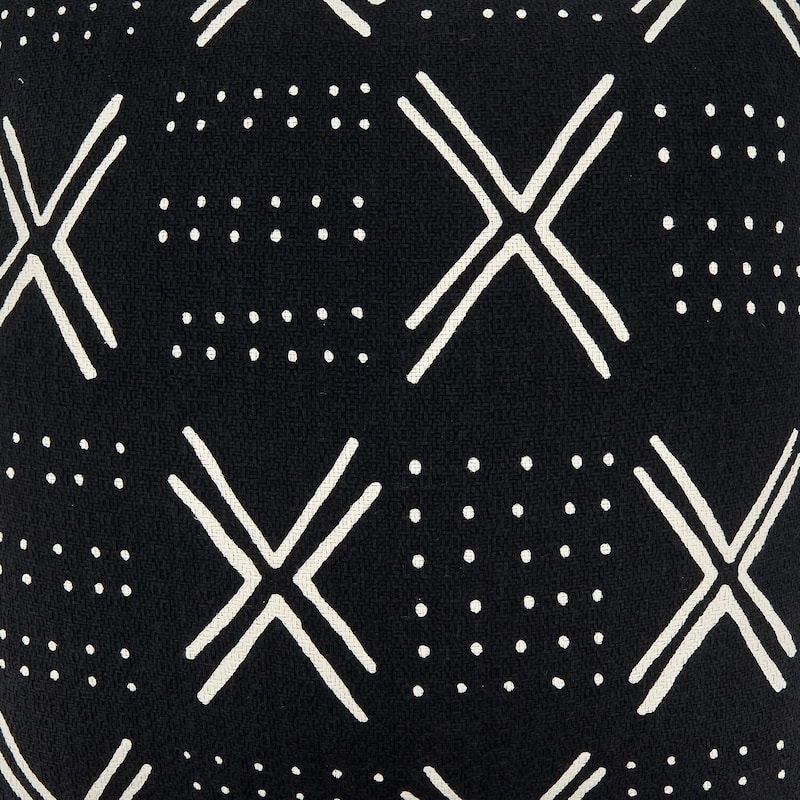 Throw Pillow With Dark Mudcloth Design