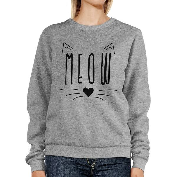 Shop Meow Sweatshirt Cute Back To School Pullover Fleece Sweater