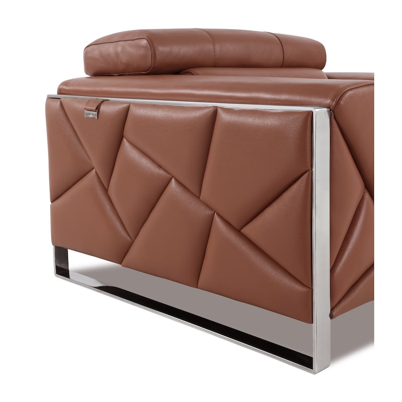 Top Grain Italian Leather Loveseat