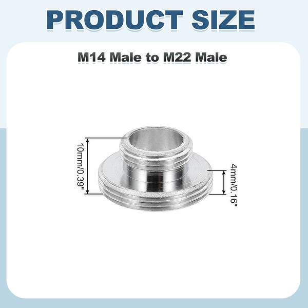 dimension image slide 1 of 23, Faucet Aerator Adapter, Male to Male Brass Faucet Adapter with Washer for Kitchen Bathroom Sink Water Filter - Silver