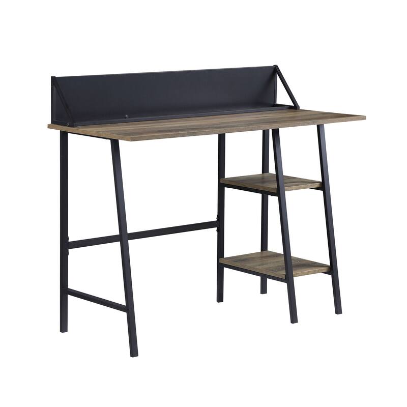 Versatile Rustic Writing Desk with Extra Storage and Modern Appeal