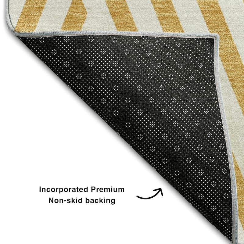 Premium Washable Super Soft Contemporary Geo Mayfield Rug