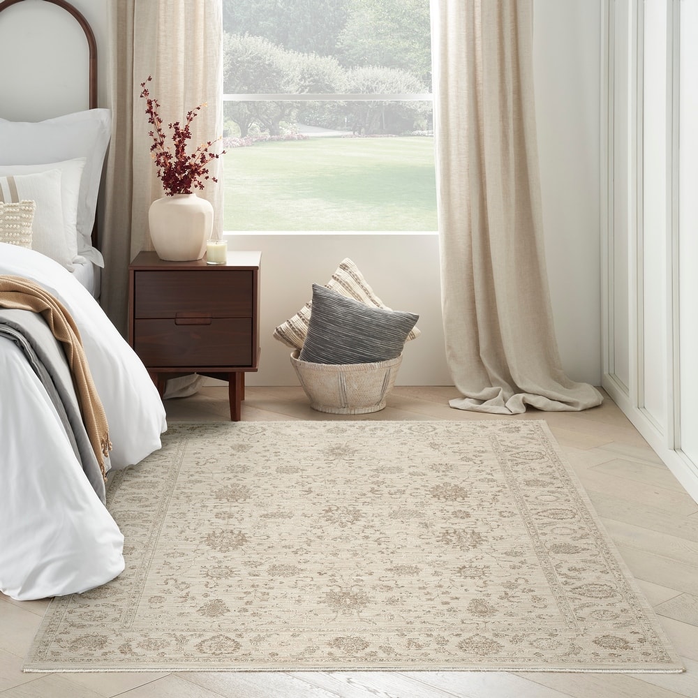 Nourison Shadows Indoor only Cream / Ivory Persian Area Rug