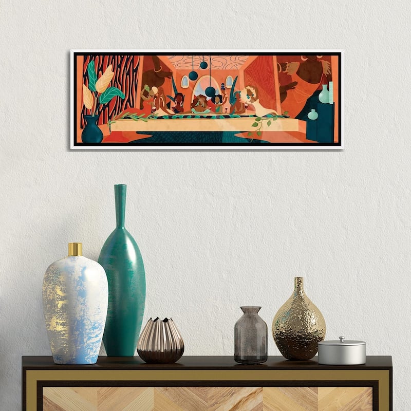 iCanvas "Last Supper" by Reyna Noriega Framed Canvas Print