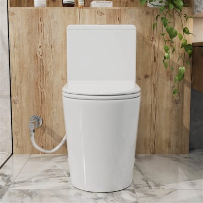 GIVING TREE 1.1/1.6 GPF High Efficiency Dual Flush Elongated Toilet in Gloss White