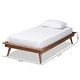 preview thumbnail 8 of 6, Karine Walnut Brown Finished Wood Twin Size Platform Bed Frame