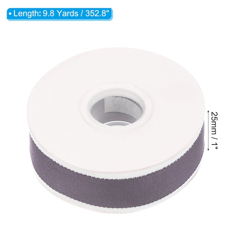 Christmas Striped Ribbon, Candy Ribbon Roll Fabric - Purple - 9.8 Yards x 1"