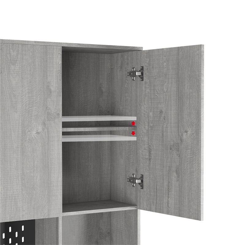 74" Kitchen Pantry Cabinet with Charging Station,Freestanding Buffet
