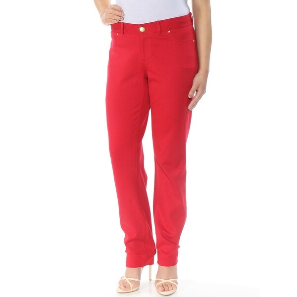 womens red skinny pants