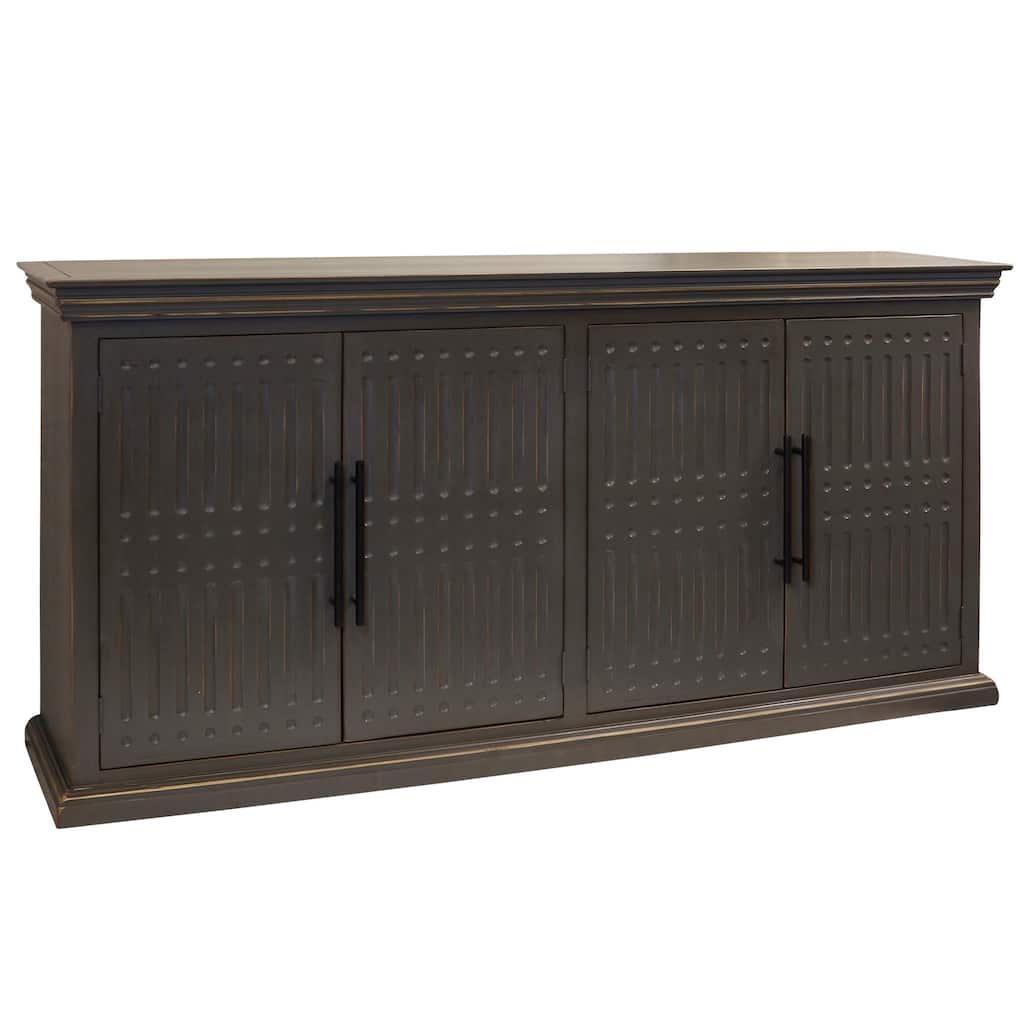 StyleCraft Points 4-Door Credenza - Smokey Grey