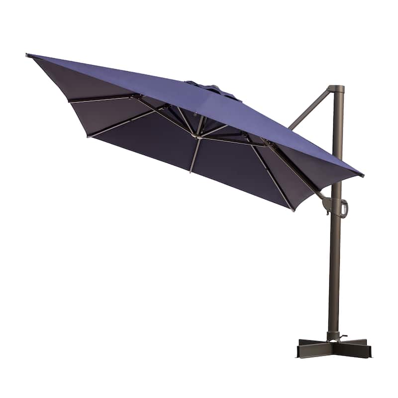 Luxury Outdoor Shade Canopy Patio Cantilever Offset Umbrella with 360-degree Rotation