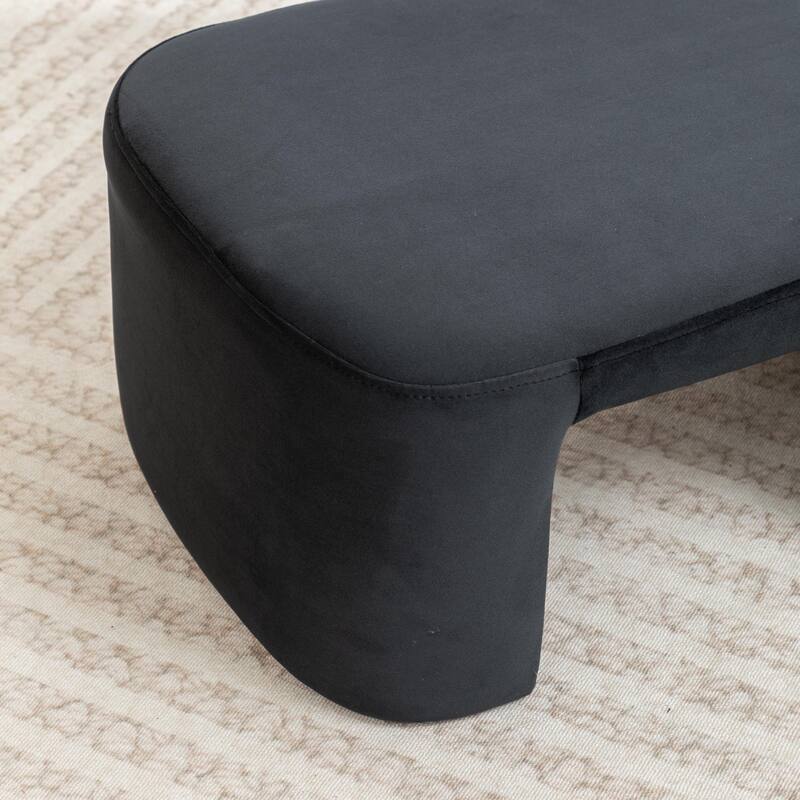SEYNAR Modern Velvet Rectangle Accent Ottoman