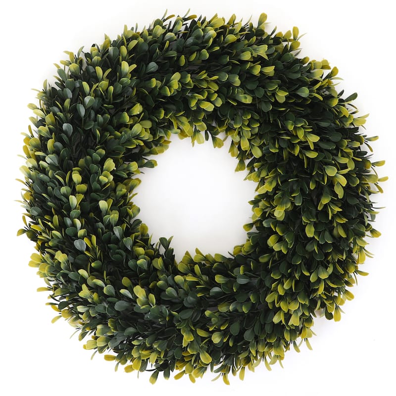 Golden Boxwood Wreath