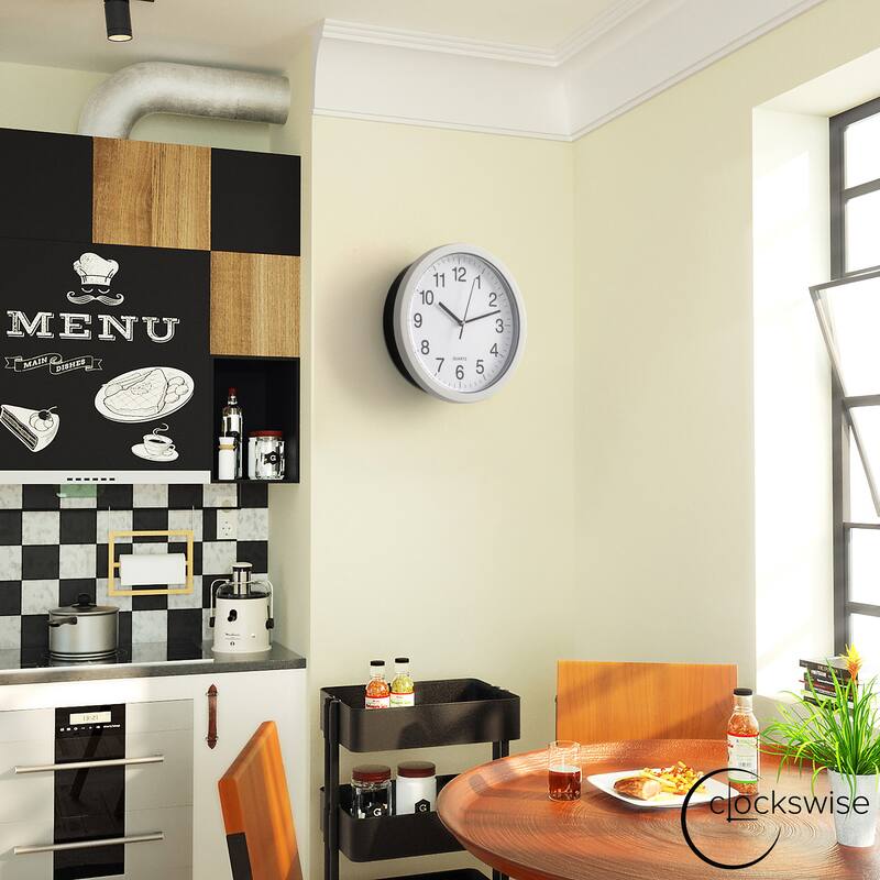Wall Mounted Plastic Clock with Hidden Storage Door - Secret Interior Compartment, Hidden Safe for Storage