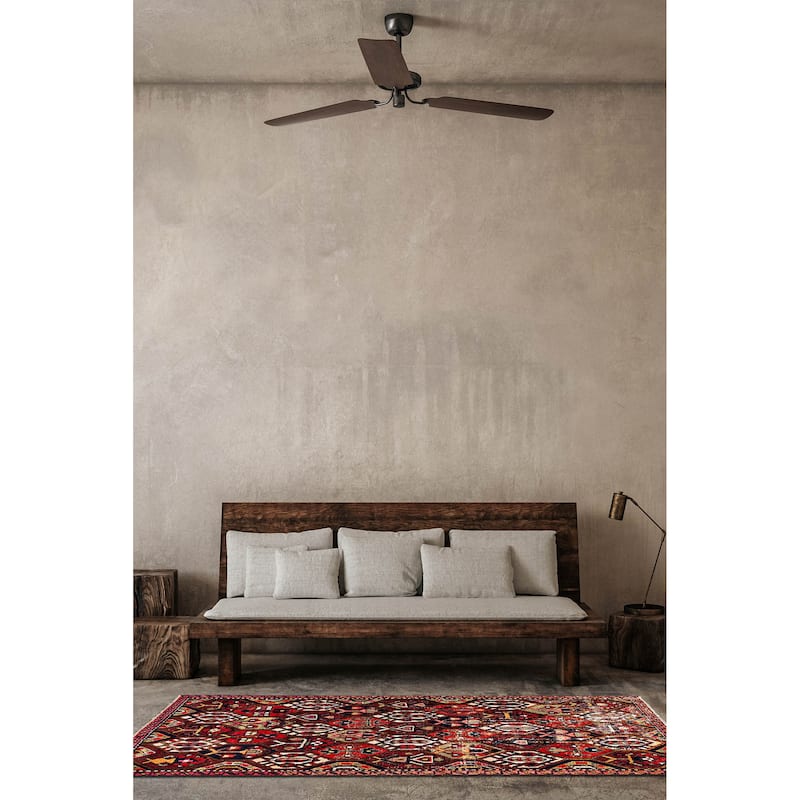 ECARPETGALLERY Hand-knotted Andelz Dark Red Wool Rug - 5'1 x 8'1