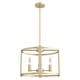 preview thumbnail 3 of 17, Hunter Astwood 18" 4-Light Chandelier, Caged, Kitchen Island, Dining Room, Entry - Transitional, Art-Deco, Contemporary