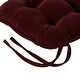 preview thumbnail 3 of 5, Wine 2-Piece Reversible Corduroy Jumbo Rocking Chair Cushion Set