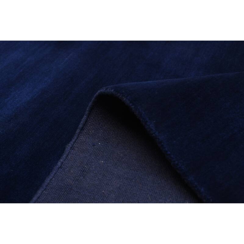 ECARPETGALLERY Hand Loomed Kashkuli Gabbeh Navy Wool Rug - 5'3 x 7'7