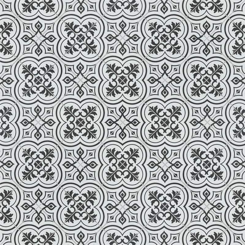 Merola Tile Harmonia Vintage White 13" x 13" Ceramic Floor and Wall Tile