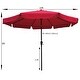 preview thumbnail 9 of 19, 10 ft Patio Umbrella Market Round Umbrella Outdoor Garden Umbrellas with Crank and Push Button Tilt