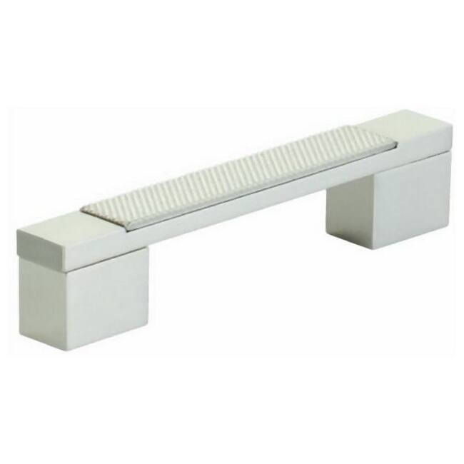 Schaub and Company 211001 Urbano 4" Center to Center Contrast Knurled - Brushed Nickel