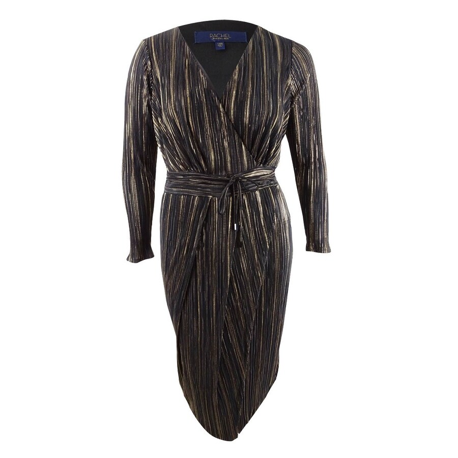 plus size wrap dress black