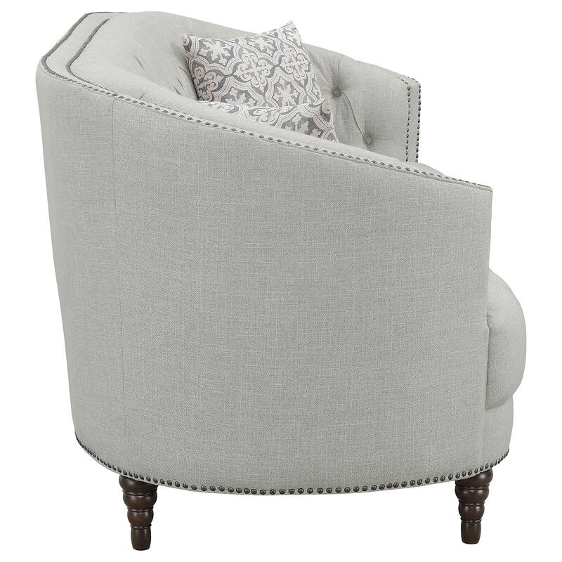 Avonlea Grey Upholstered Sloped Arm Sofa Set