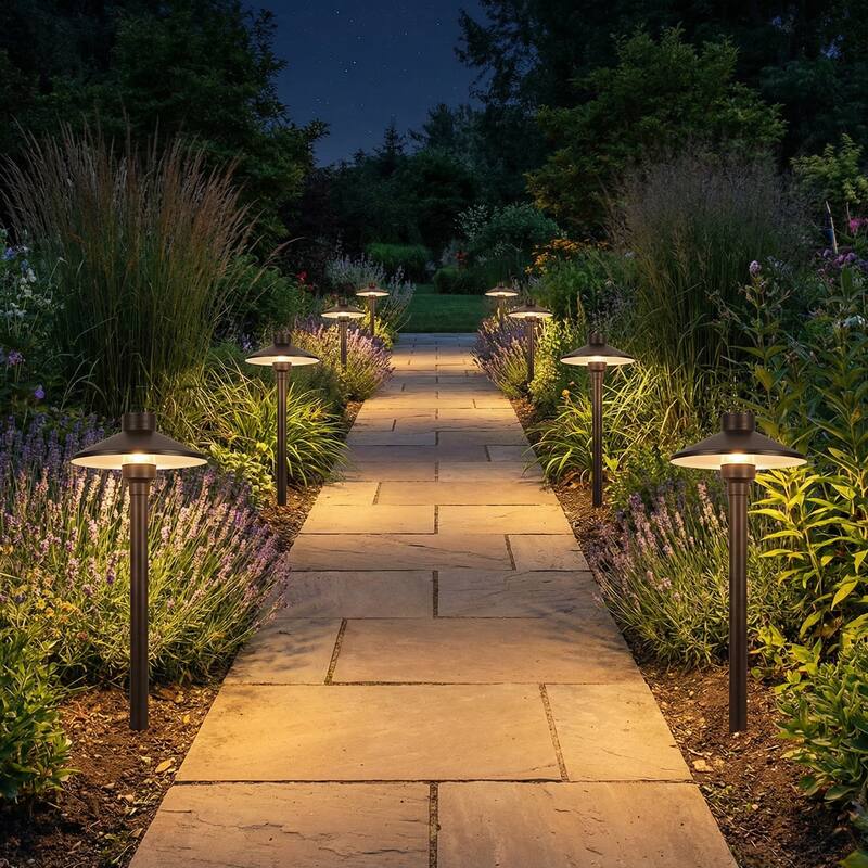 18" Antique Brass Outdoor Landscape Path Light G4 Bulb Compatible, IP65 Weatherproof - Antique Brass