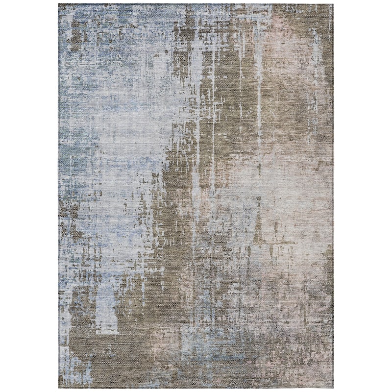 Machine Washable Indoor/ Outdoor Chantille Modern Ombre Rug