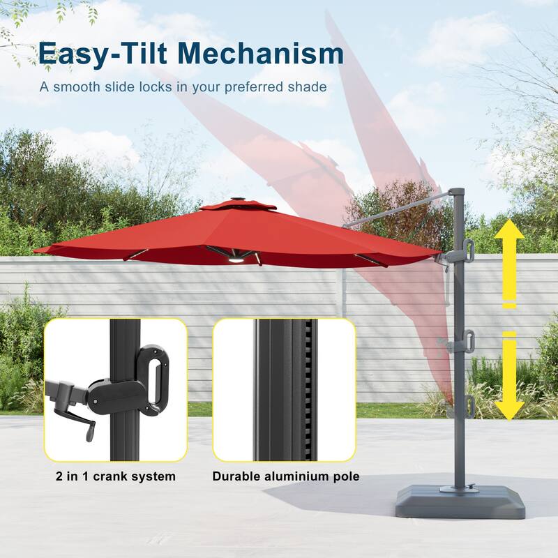 Outdoor 10FT LED Patio umbrella for Garden