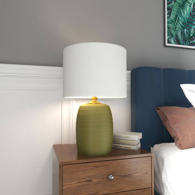 Fiona 24" Green Glass Table Lamp
