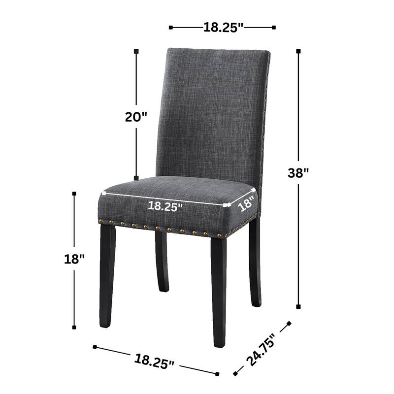 Copper Grove Humboldt Nailhead-trim Fabric Dining Chairs (Set of 2)
