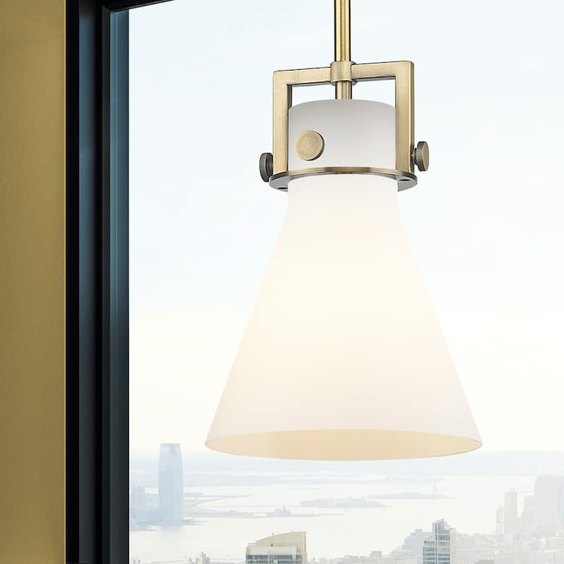 Innovations Lighting Newton Cone - 1 Light 8" Stem Hung Pendant