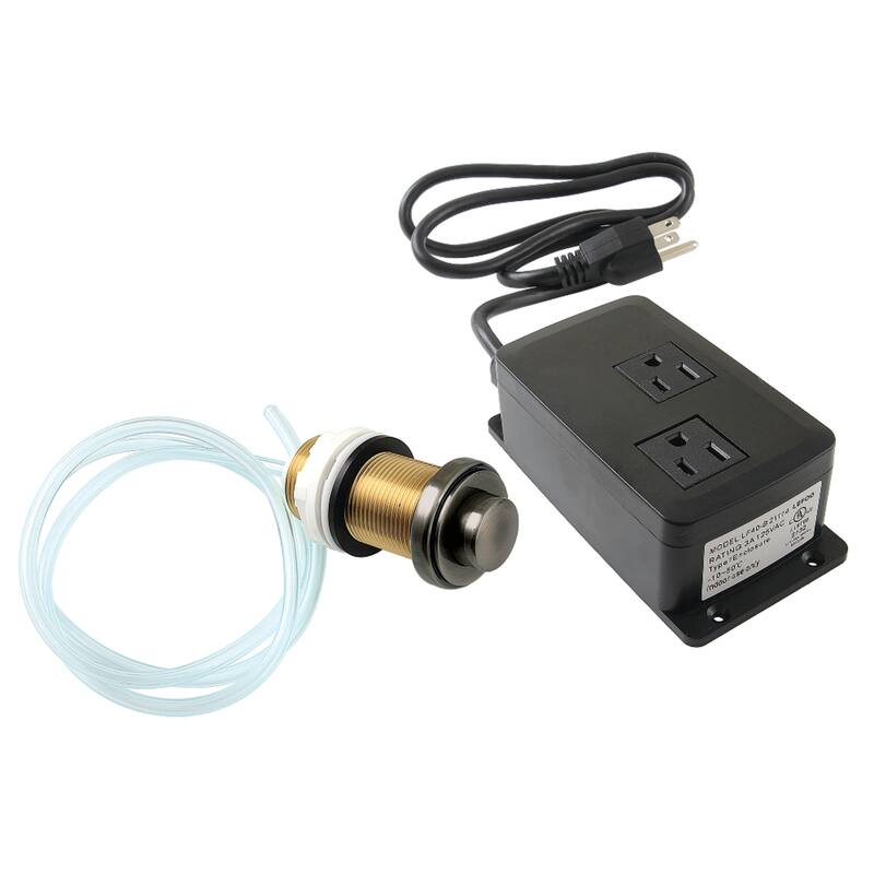 Trimscape Dual Outlet Garbage Disposal Air Switch Kit - Black Stainless