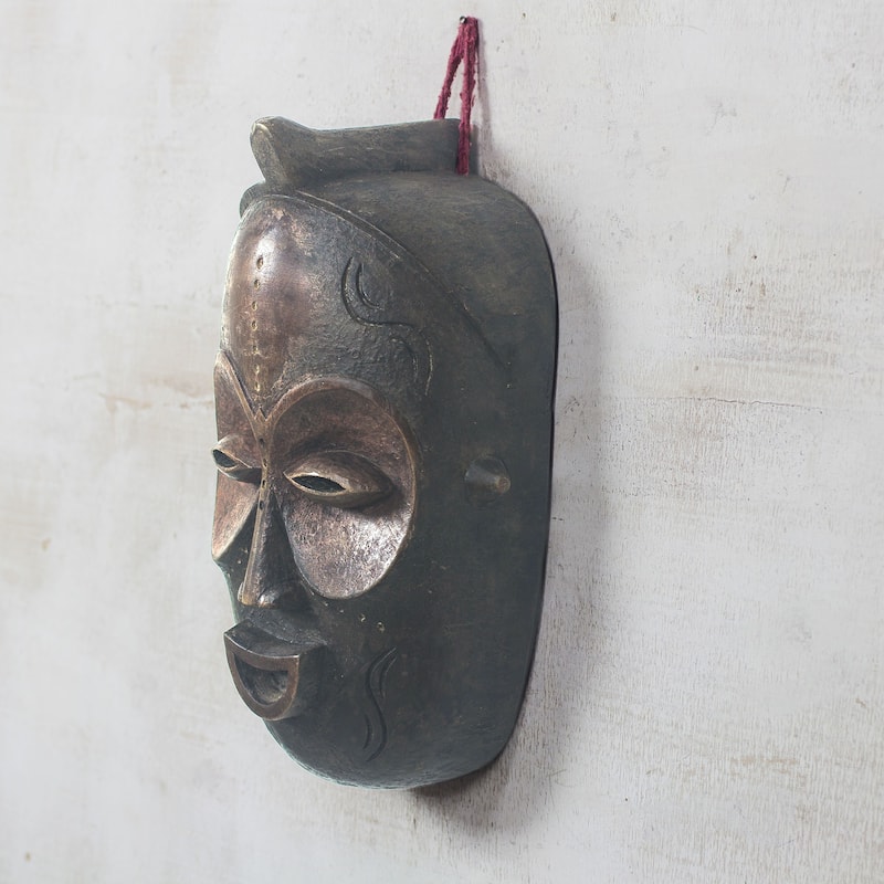 Novica Handmade Baga Face African Wood Mask