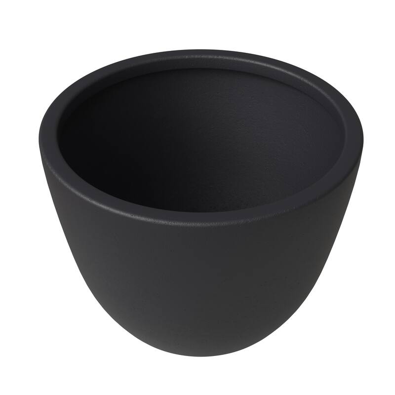 Dahlia Tapered Round Fiberstone MGO Clay Planter Pot in with Drainage for Indoor Outdoor Patio Balcony, Garden, or Living Room