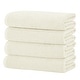 preview thumbnail 145 of 174, Linery & Co. Luxury Cotton Textured Bath Towel. Bath Towel (Pack of 4) - Ivory
