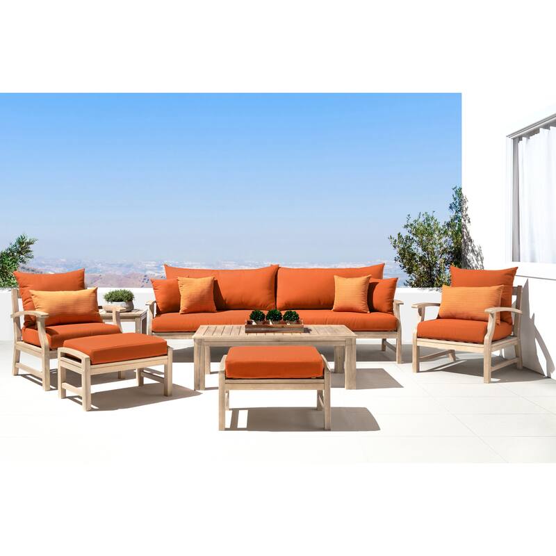Kooper 8 Piece Sunbrella Outdoor Patio Sofa & Club Chair Set