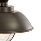 preview thumbnail 8 of 7, VAXCEL Harwich 10.25 in. H 1-Light Burnished Bronze Coastal Outdoor Wall Sconce, Steel, Clear Seeded Glass Shade