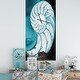 preview thumbnail 3 of 11, Designart 'Chambered Nautilus Shell' Oversized Coastal Wall CLock