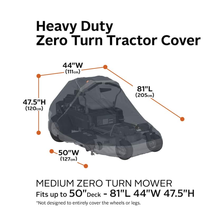 Classic Accessories StormPro Waterproof Heavy-Duty Zero Turn Mower Cover