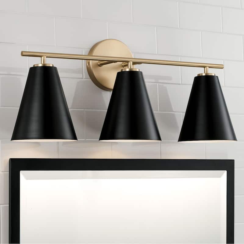 Charlie 3-Light Vanity - 24"W x 10"H x 7"E