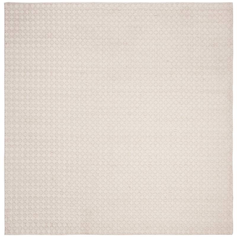 SAFAVIEH Handmade Natura Mariechen Wool Rug - 6' Square - Ivory