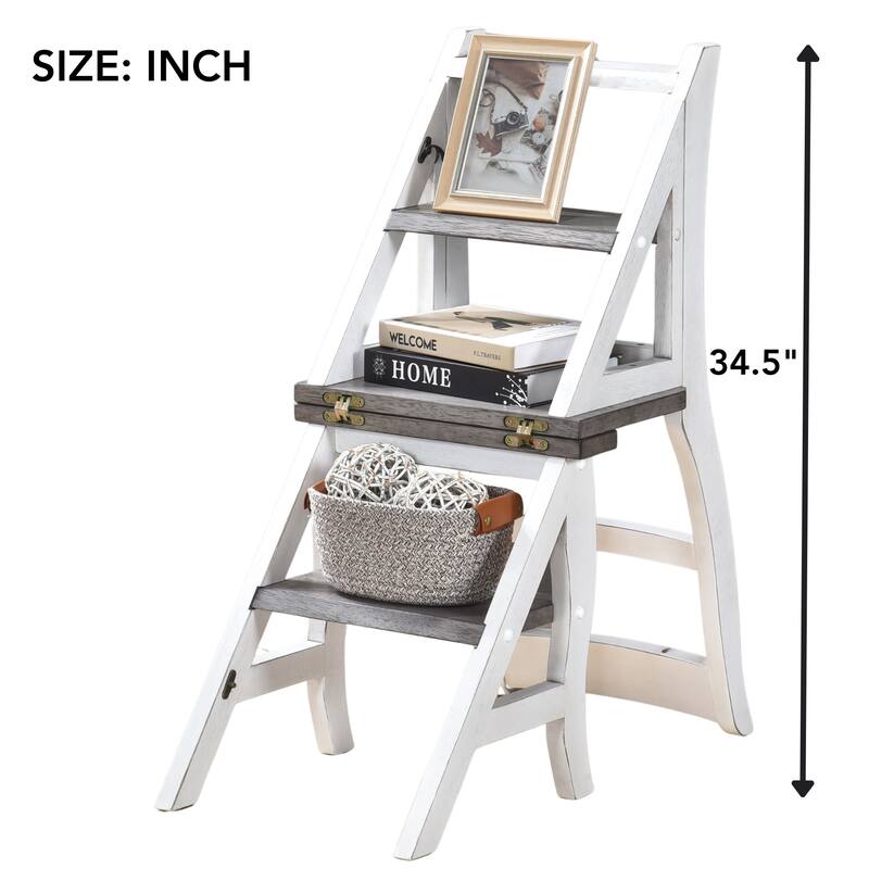 Solid Wood Foldable Ladderchair